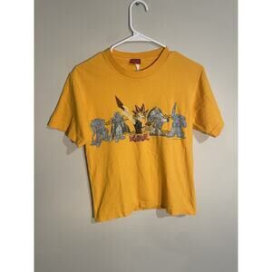 Vintage YU-GI-OH Yami Yugi King of Games 1996 T Shirt 90s Yellow Youth